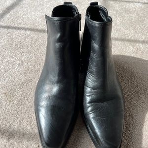 Sarko Black Leather Booties